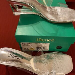 J.Renee Transparent Silver Heels